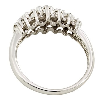 9ct white gold Diamond 0.50cts Cluster Ring size P